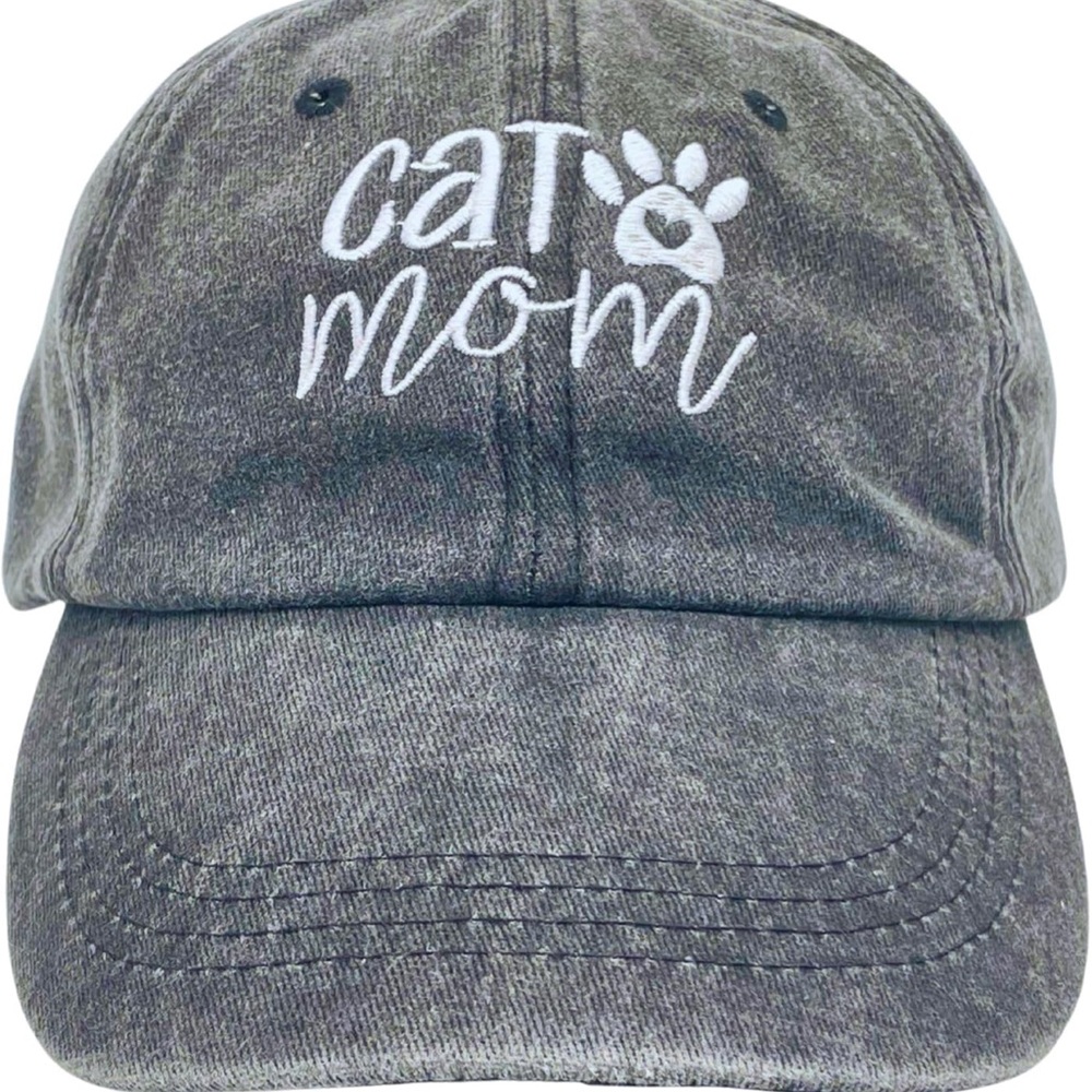 NEW Gray “Cat Mom” Hat / Cap /GREAT GIFT/ cute / funny / animals